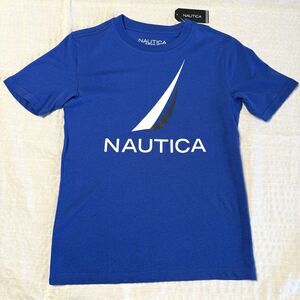NWT Nautica Kids Boys' Sail Logo T-Shirt Color Blue Size 8 Tee 100%   Cotton